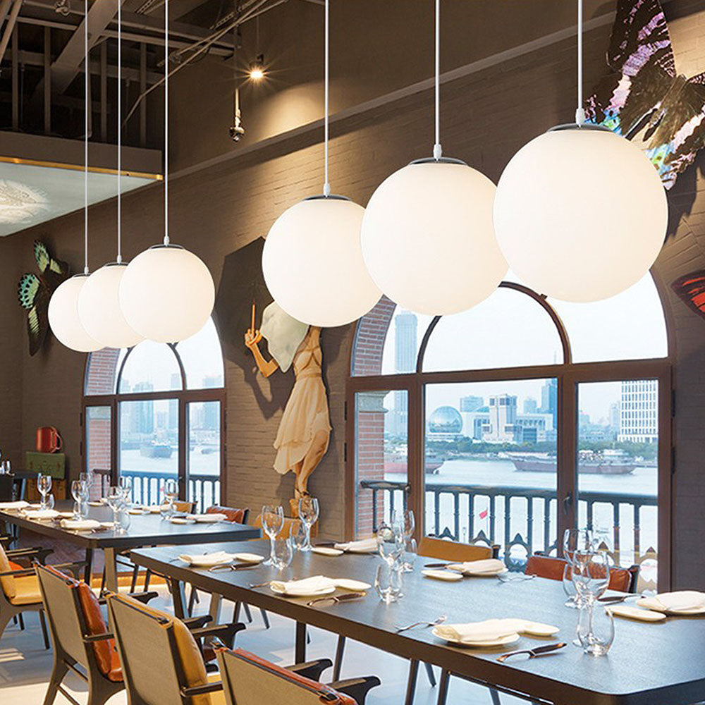 Elegant Round Glass Pendant Light with Soft Light Distribution | Cozy Kitchen Pendant Lighting for Inviting Atmosphere 9