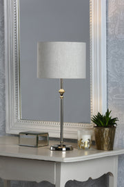 Luminara | Elegant Polished Nickel Table Lamp for Bedroom & Living Room 1