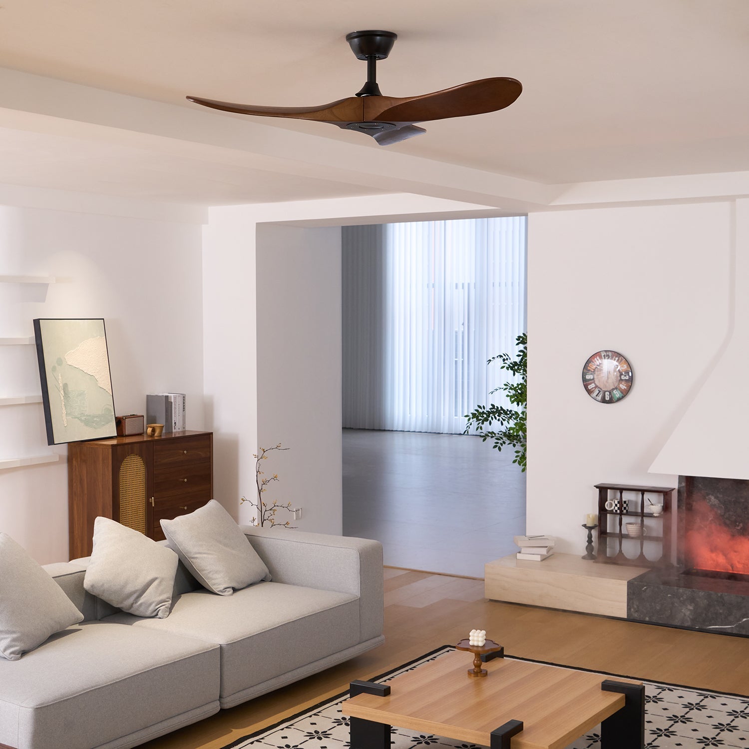 Elegant Wooden Ceiling Fan with Remote Control | Modern Design for Bedroom Comfort 7