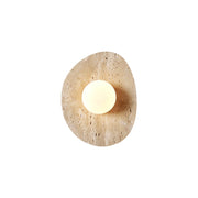 Freyza | Kest Glass Travertine Glass Wall Light – Bedroom Hallway