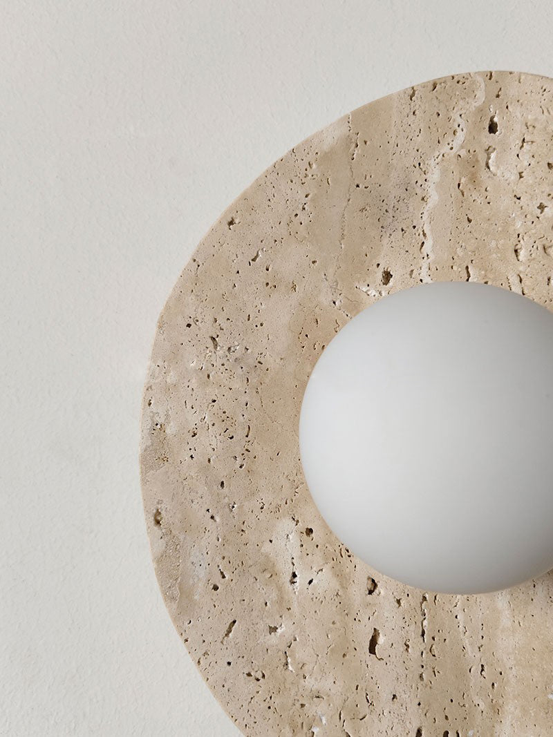Freyza | Kest Glass Travertine Glass Wall Light – Bedroom Hallway