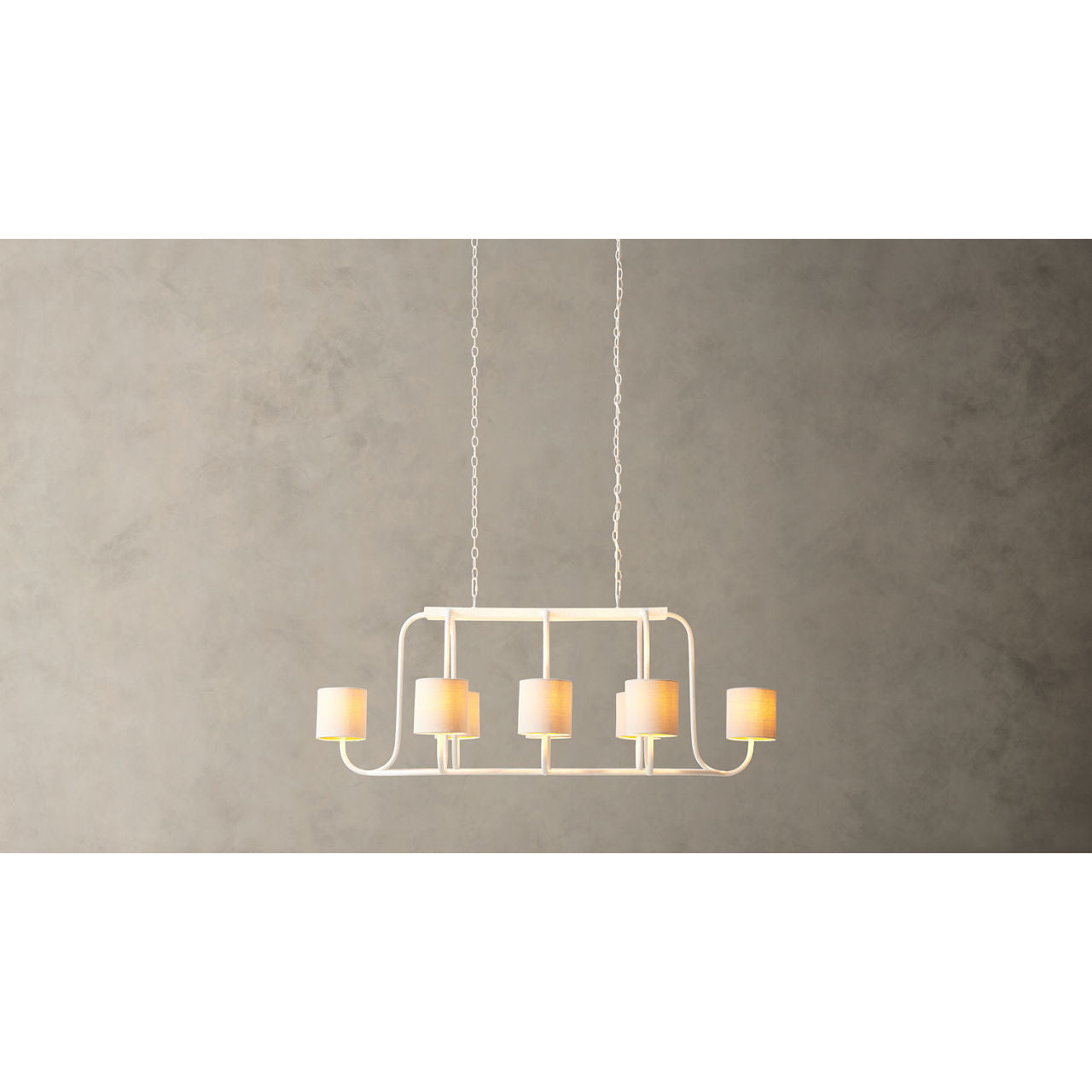 Freyza | Lithe Vintage Industrial Brass Fabric Chandelier – Industrial Dining Room Living Room