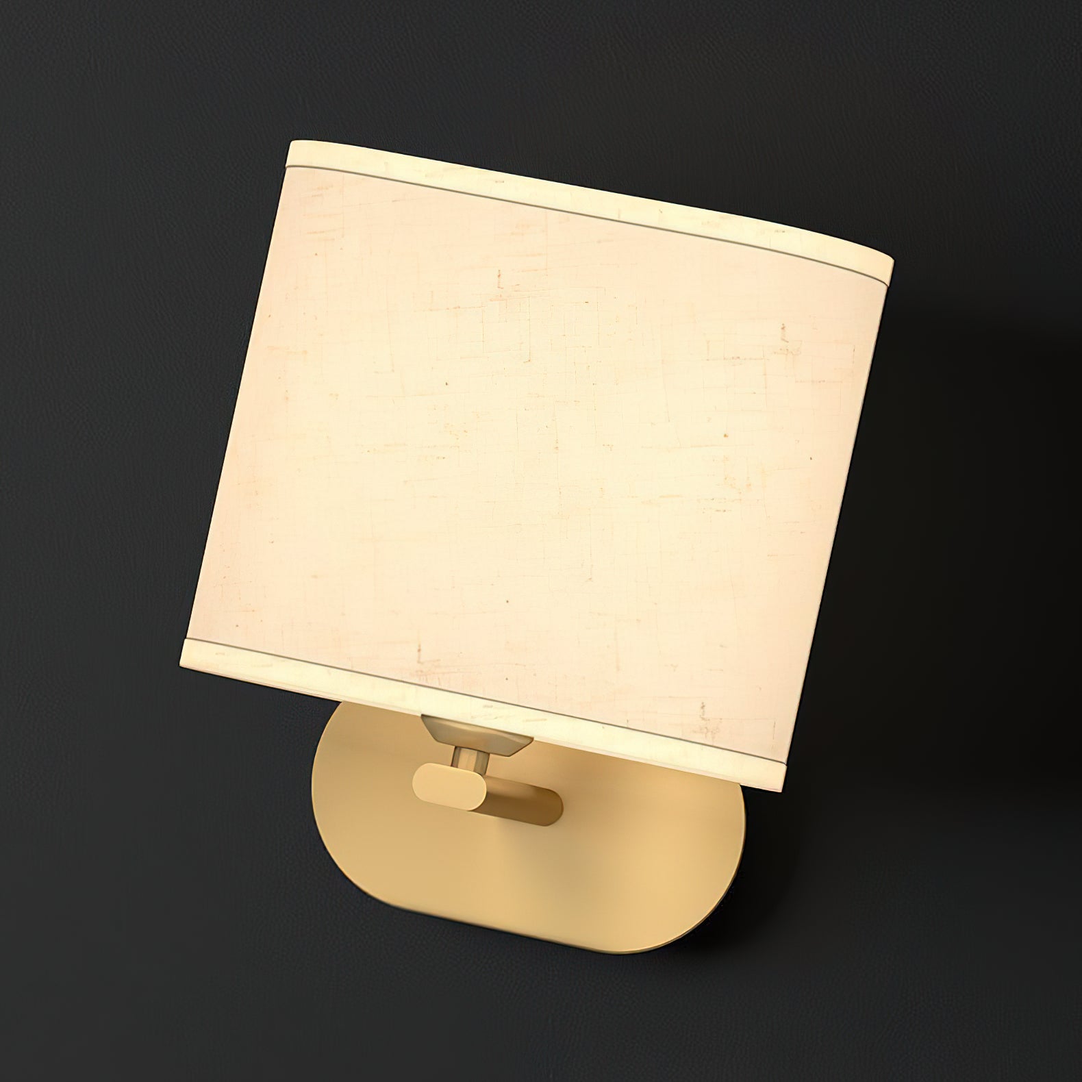 Freyza | Myth Brass Fabric Brass Fabric Wall Light – Bedroom Hallway