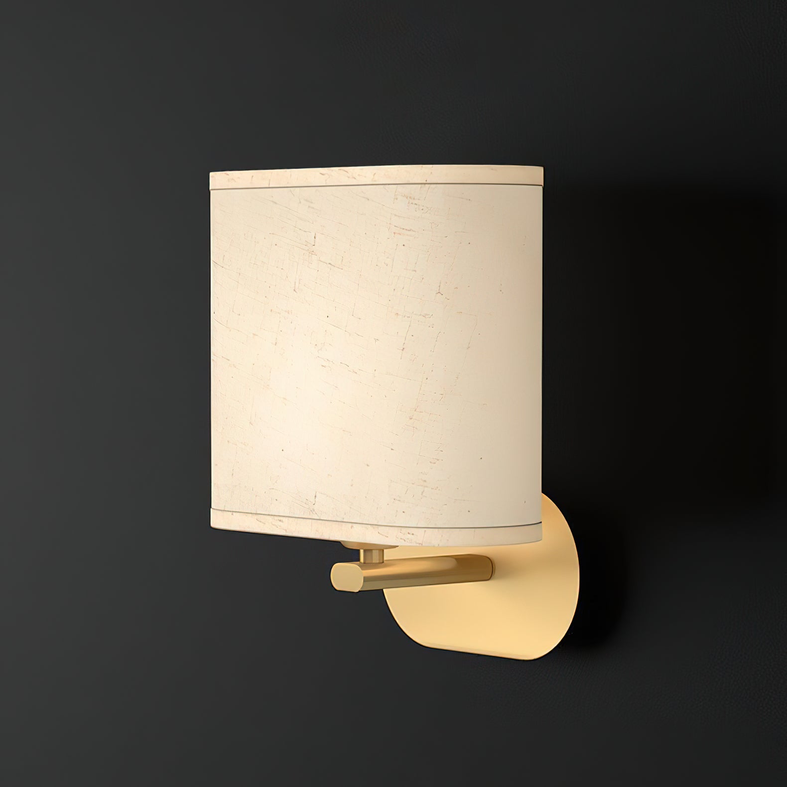 Freyza | Myth Brass Fabric Brass Fabric Wall Light – Bedroom Hallway