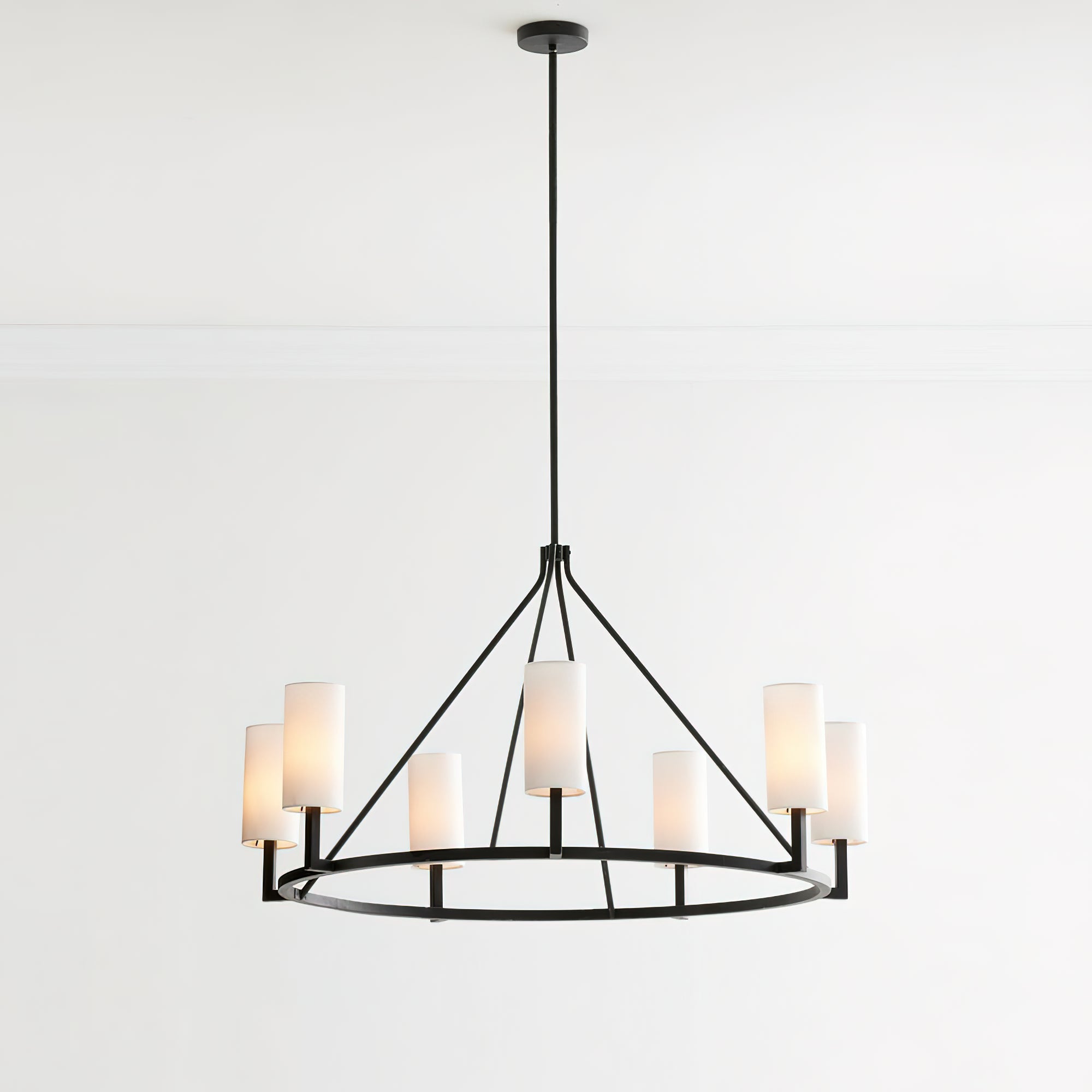 Freyza | Vicariel Vintage Industrial Fabric Chandelier – Industrial Dining Room Living Room