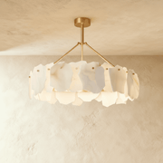 Freyza - Elegant Modern Alabaster Dining Room Chandelier Light