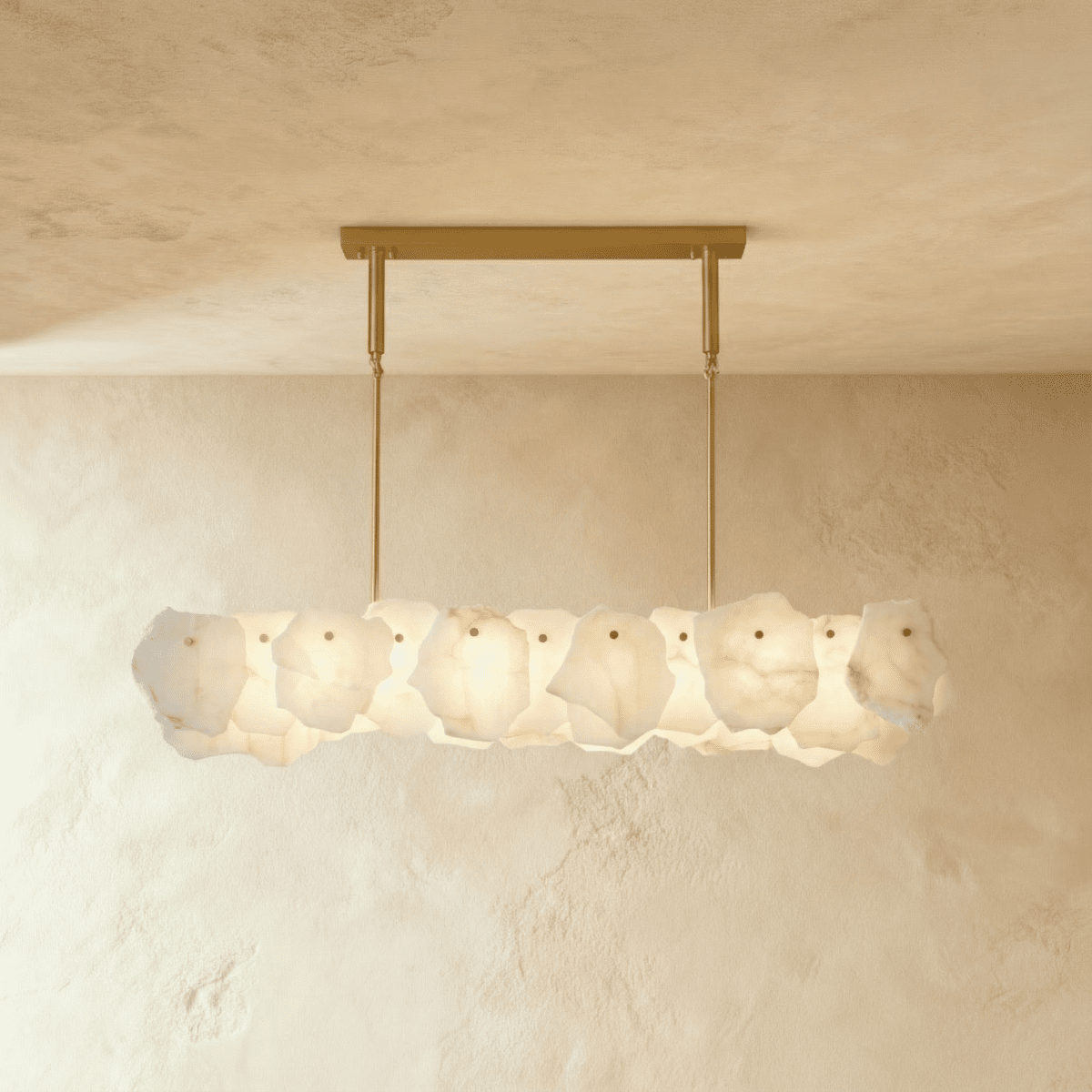 Freyza - Elegant Modern Alabaster Dining Room Chandelier Light