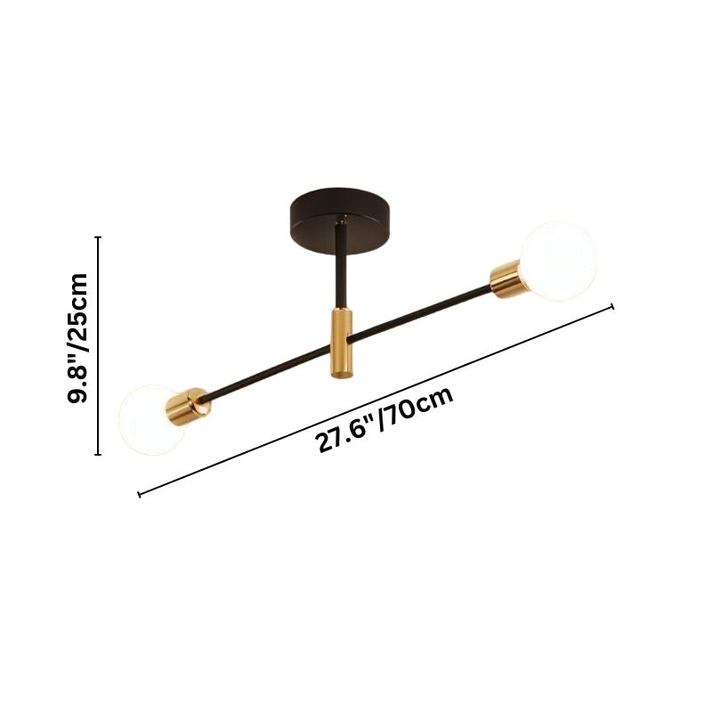 Freyza - ElynChic | Modern Black Iron Chandelier Light with Brass Accents