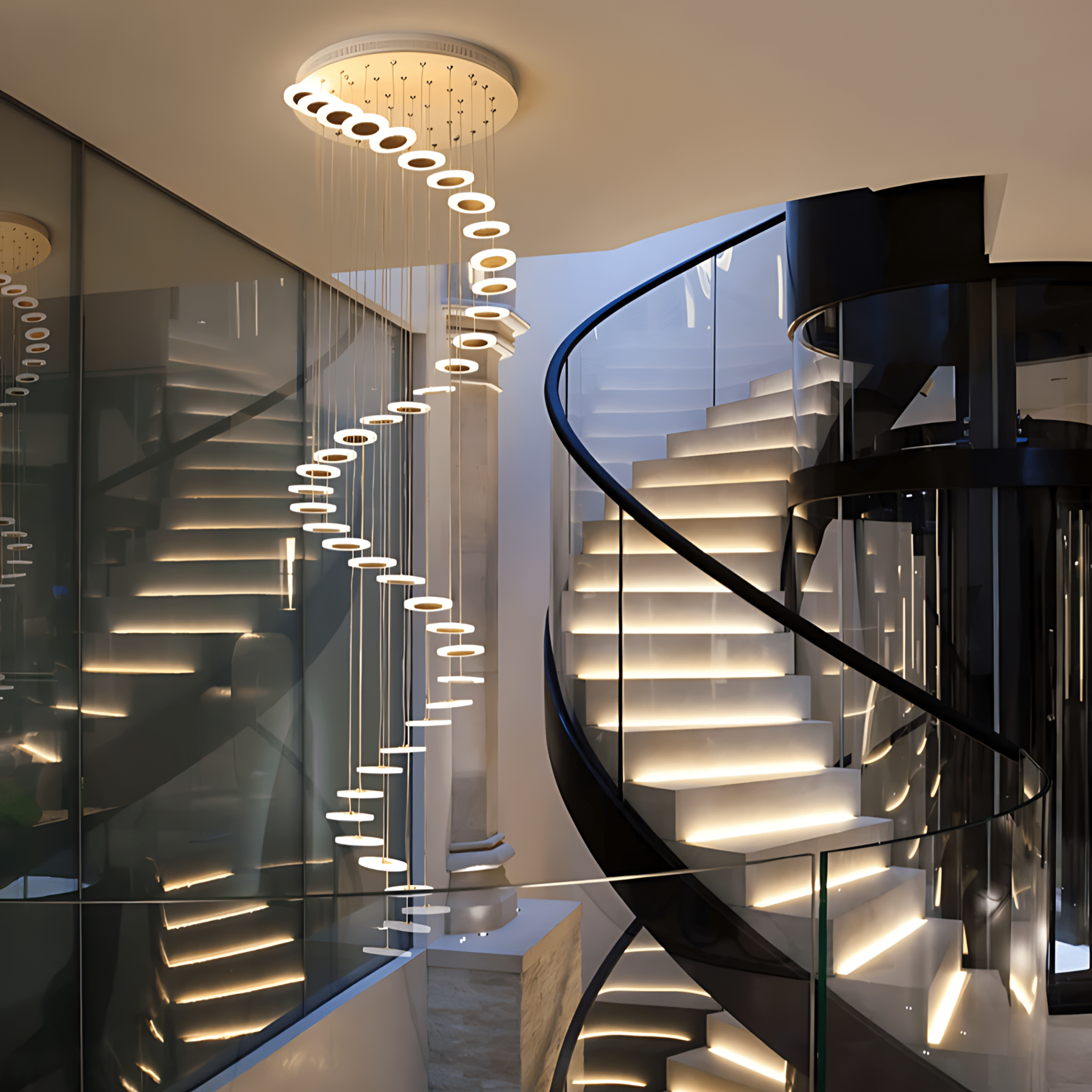Freyza - ElysiumGlow | Elegant Fluid Spiral Pendant Chandelier