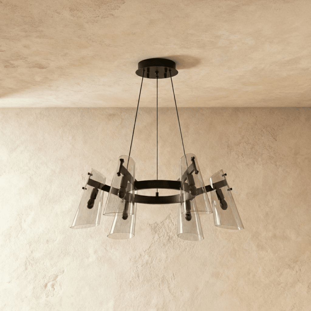 Freyza - Elegant Modern Copper and Acrylic Chandelier
