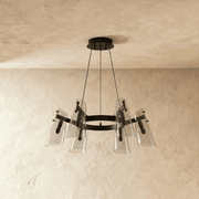 Freyza - Elegant Modern Copper and Acrylic Chandelier