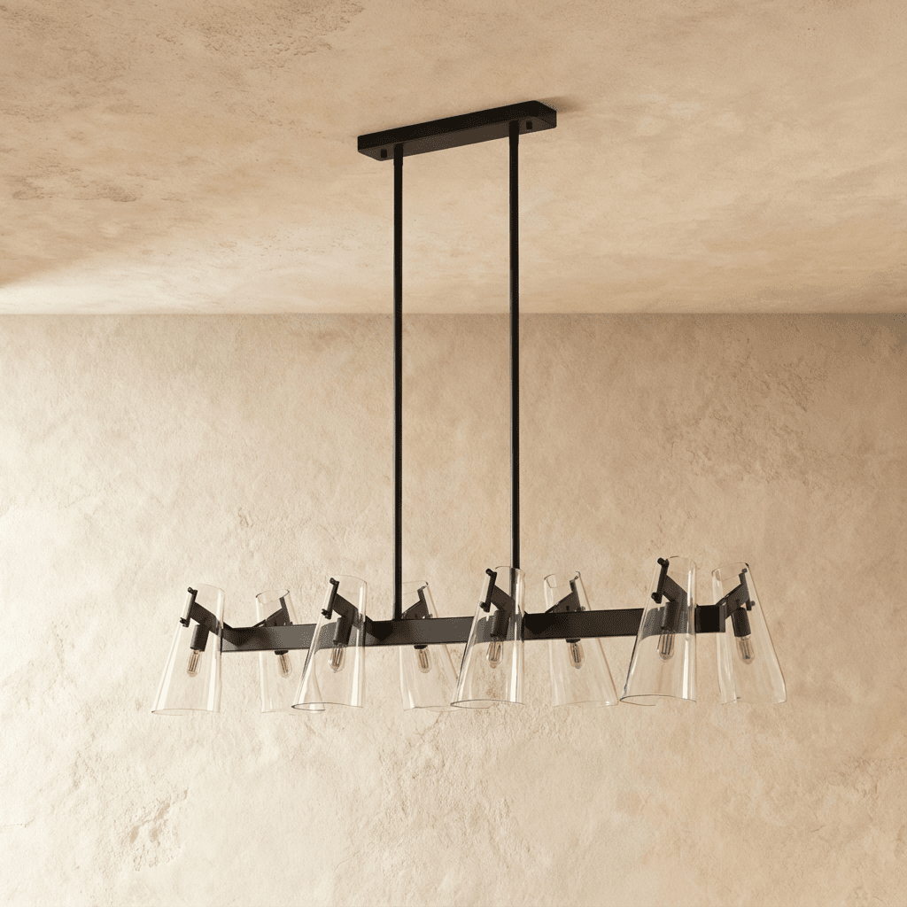 Freyza - Elegant Modern Copper and Acrylic Chandelier