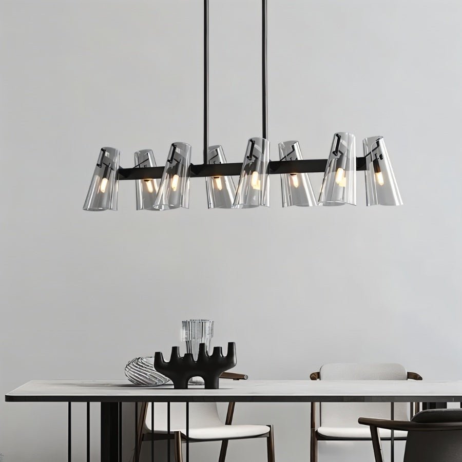 Freyza - Elegant Modern Copper and Acrylic Chandelier