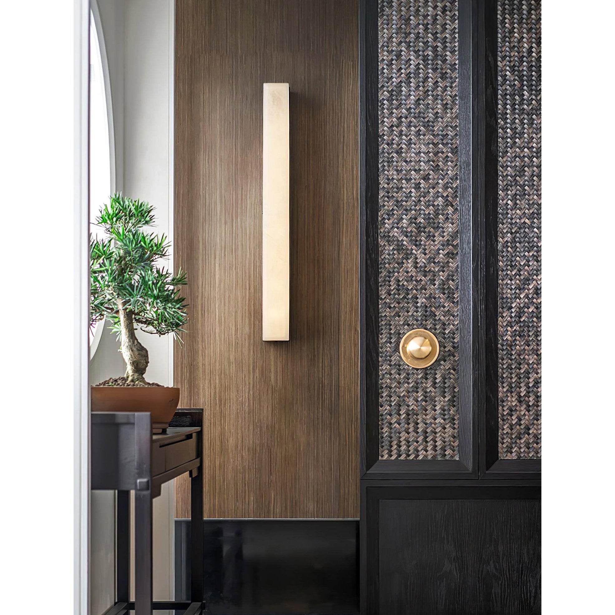 Freyza | Applique murale Quill en laiton et albâtre – Chambre, couloir