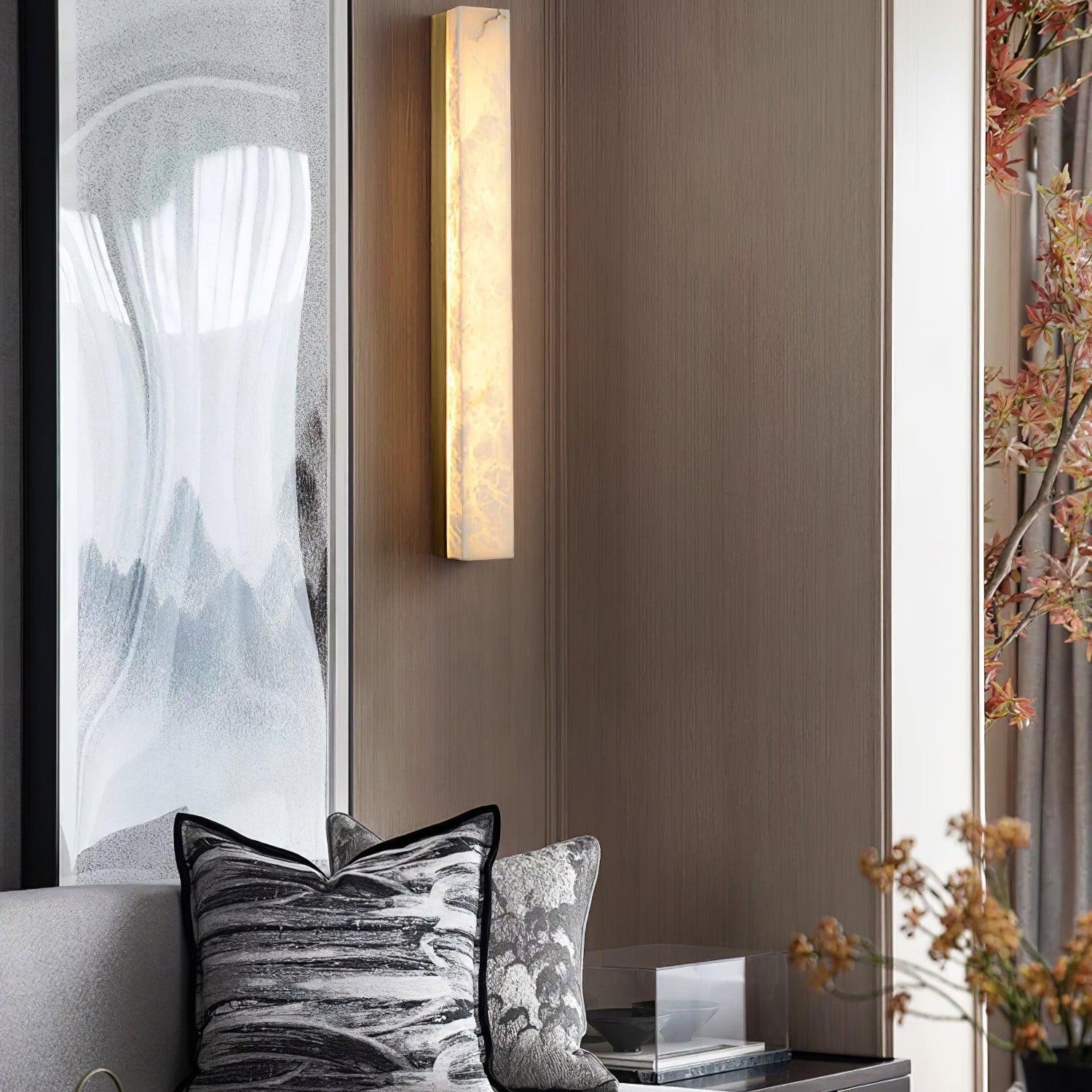 Freyza | Applique murale d’intérieur linéaire en laiton Kristy Brass – chambre et salon