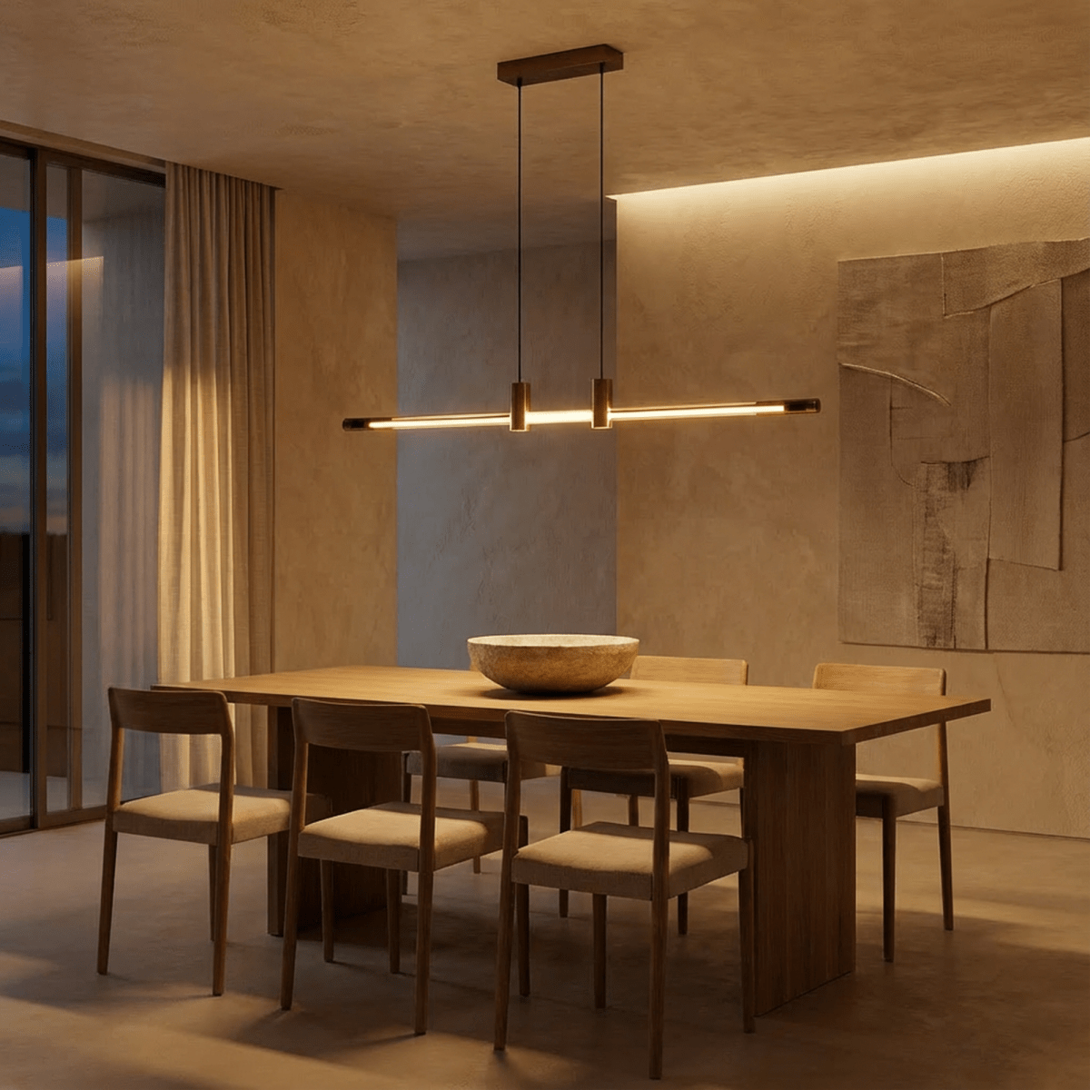 Freyza - Modern Elegant Glass Stainless Steel Chandelier