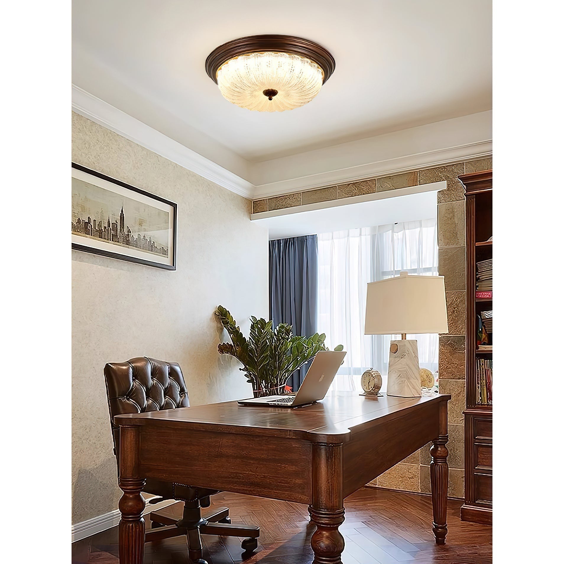 Freyza | Arraeion Glass Ceiling Glass Ceiling Light – Bedroom Living Room