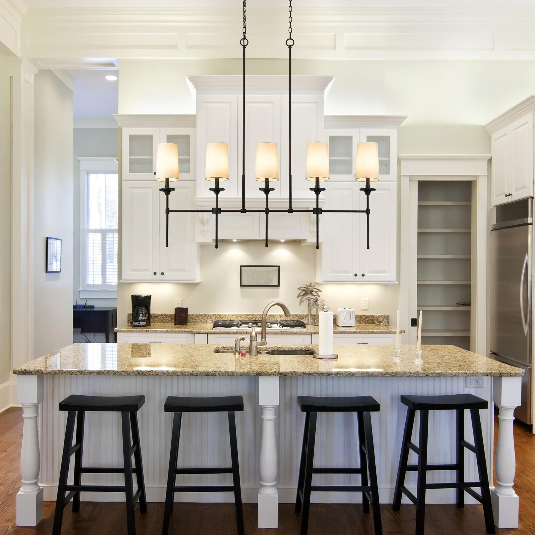 Freyza | Verinyra Vintage Industrial Brass Fabric Chandelier – Industrial Dining Room Living Room