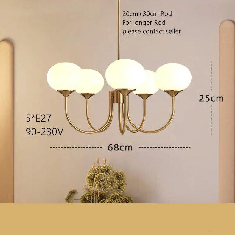 Freyza - EmmaGlow | Elegant Modern Glass Dining Room Chandelier Light