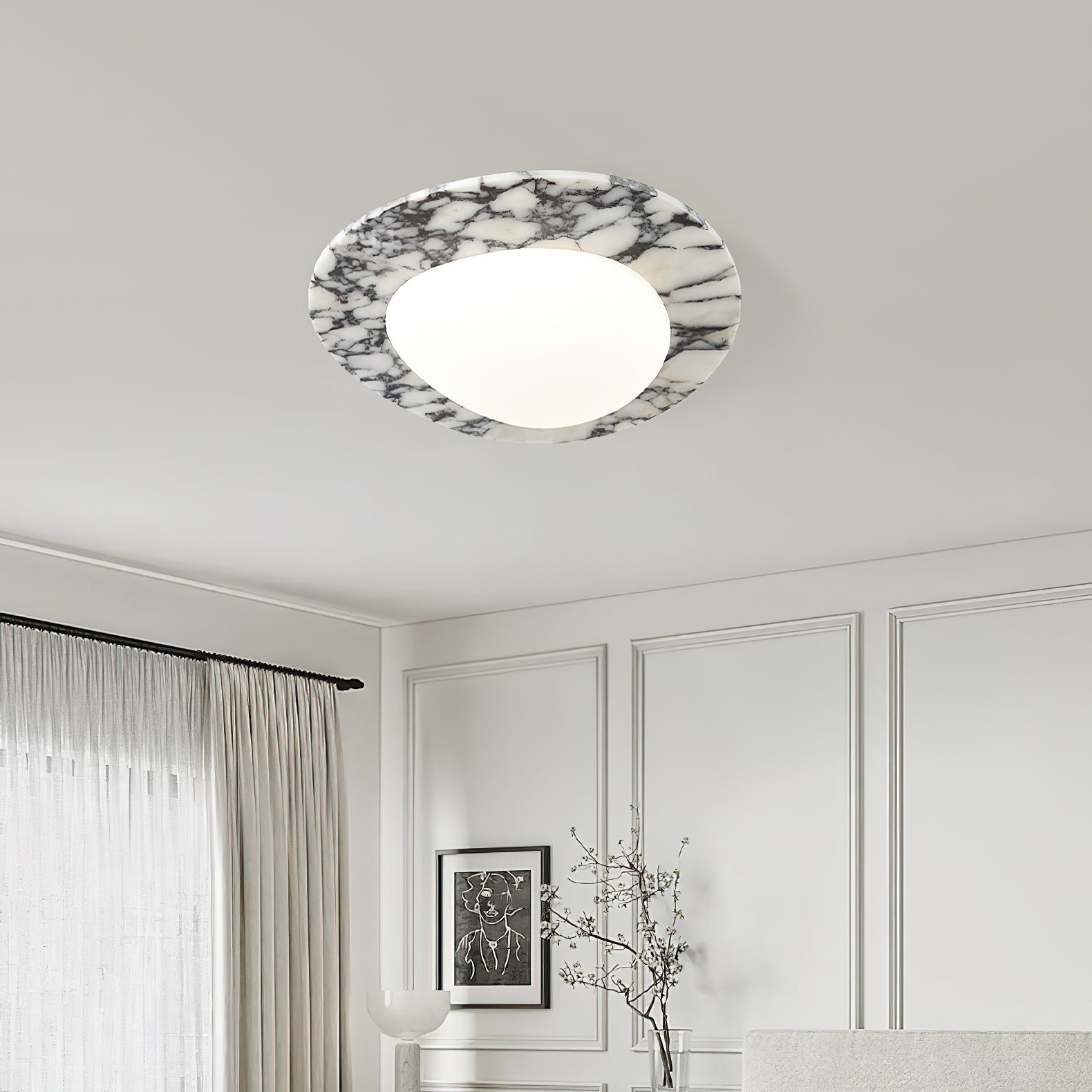 Freyza | Plafonnier en verre marbré Ceraeion – Chambre, salon