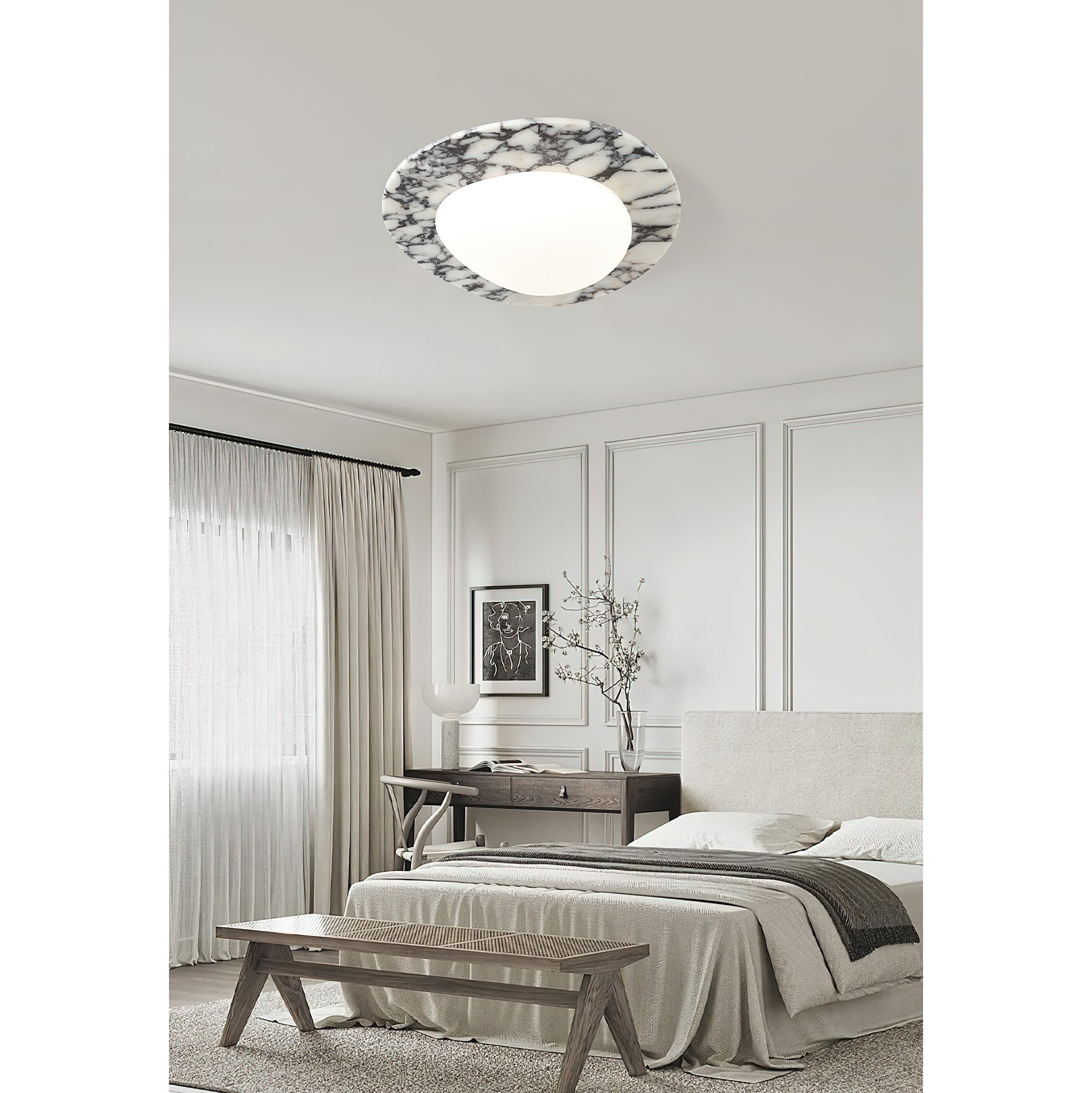 Freyza | Plafonnier en verre marbré Ceraeion – Chambre, salon