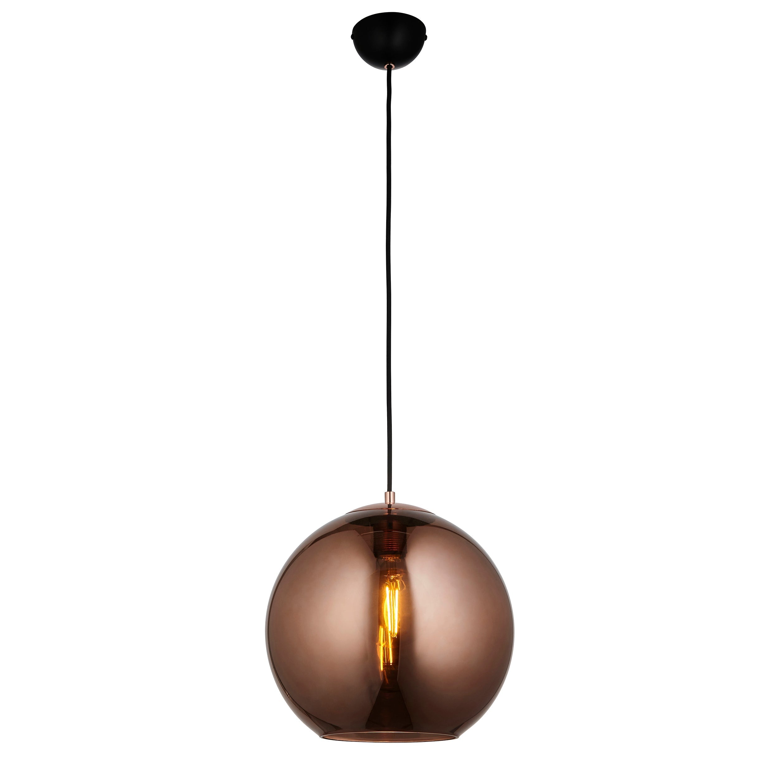 Endon Boli | Copper Mirrored Glass Pendant Light with Dimmable Feature | Modern Design for Contemporary Spaces 6
