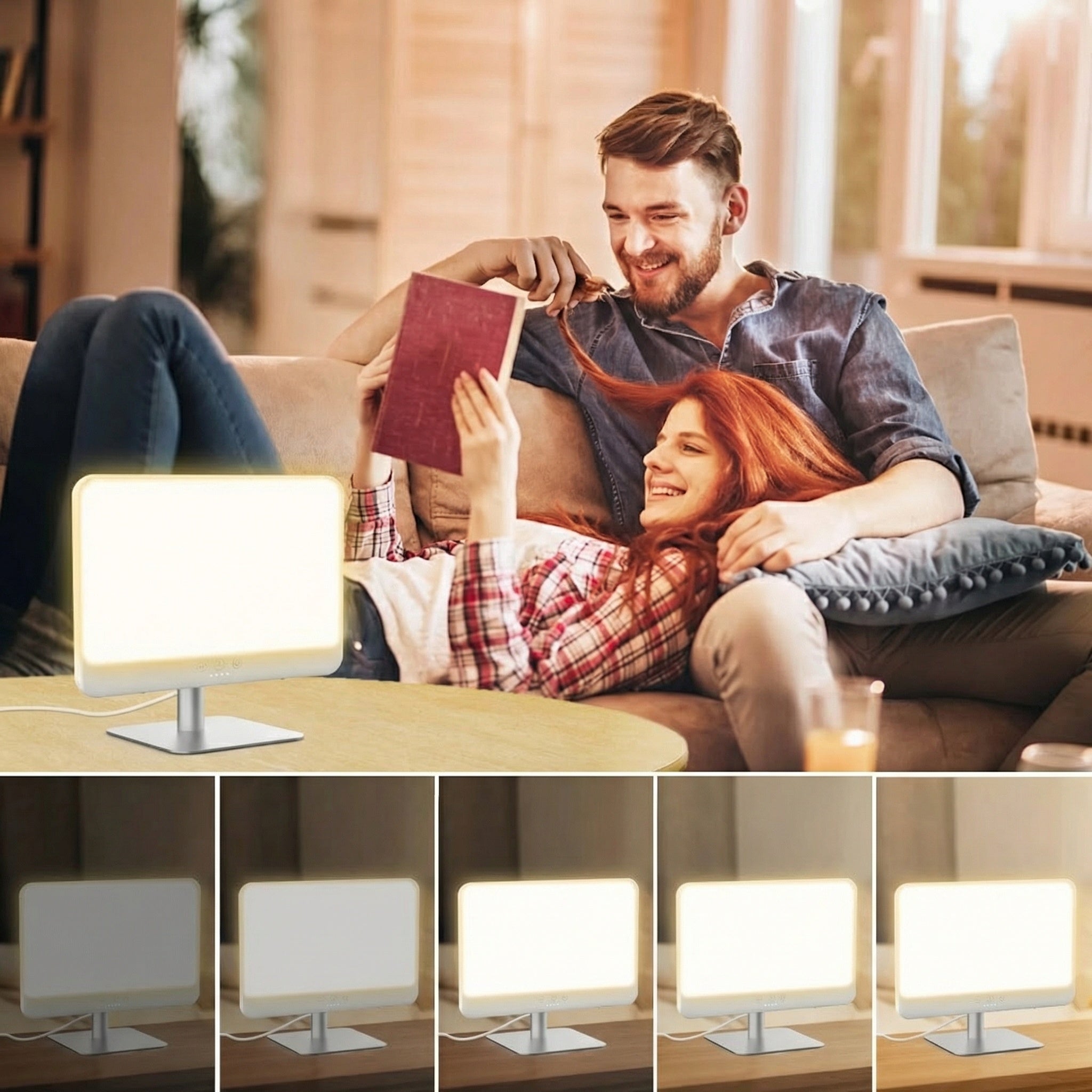 Freyza - UV-Free 10,000 Lux LED Light Therapy Lamp – Mood Bright Adjustable Sunlight Simulation for Natural Energy & Focus
