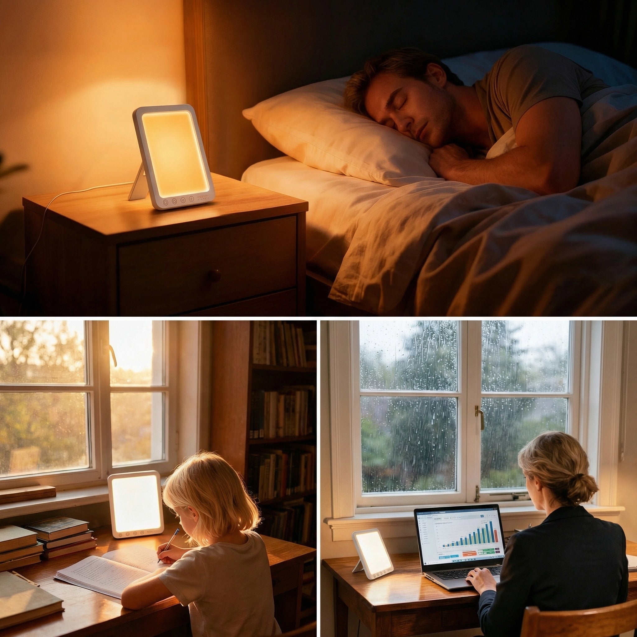 Freyza - Title: UV-Free 15,000 Lux Light Therapy Lamp – BrightLight Adjustable Color Temperature LED Sunlight Simulation (Mood & Energy Support)