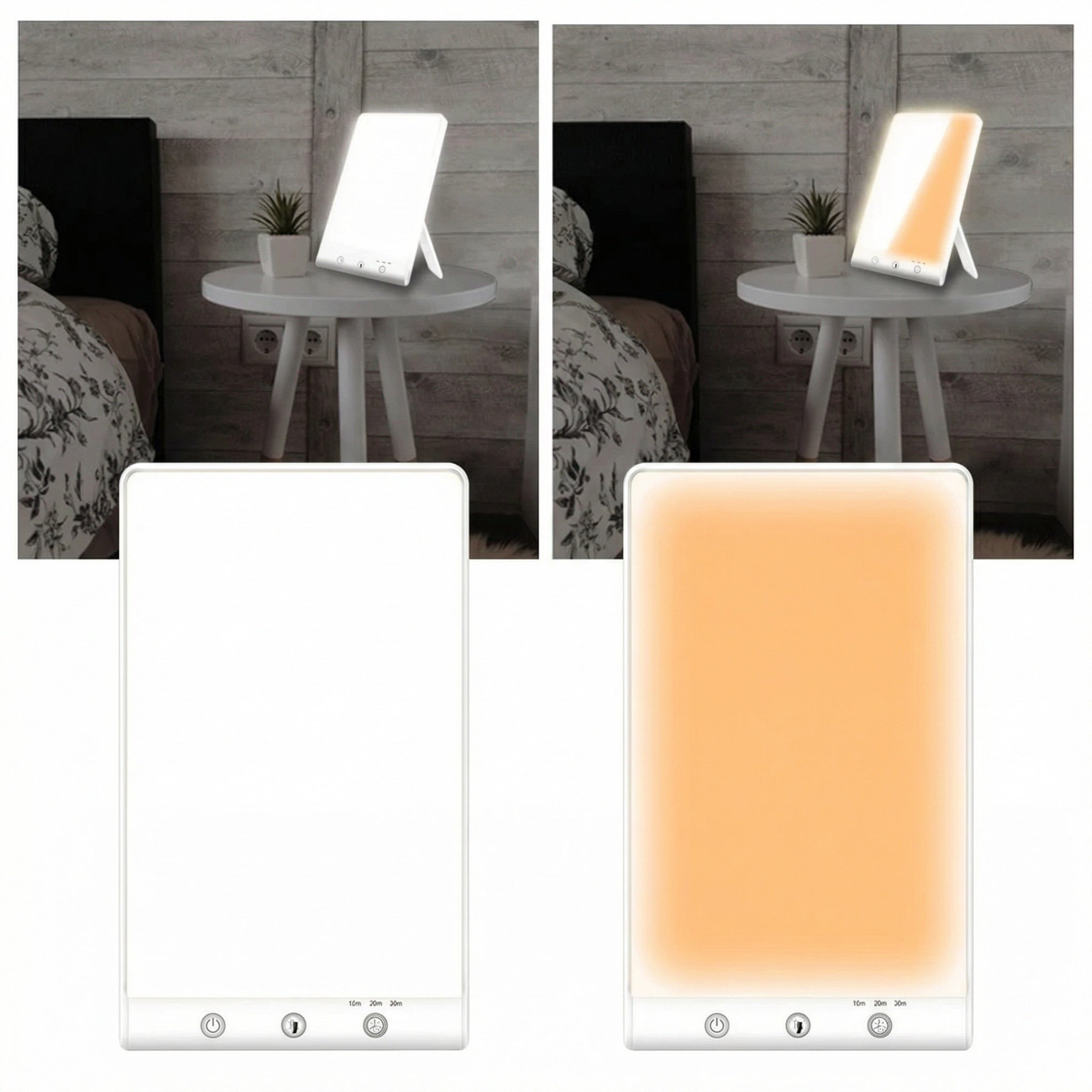 Freyza - UV-Free Light Therapy Lamp – 10,000 Lux LED Happy Lamp with 3 Brightness Levels & Timer (Portable Sunlight Simulation)