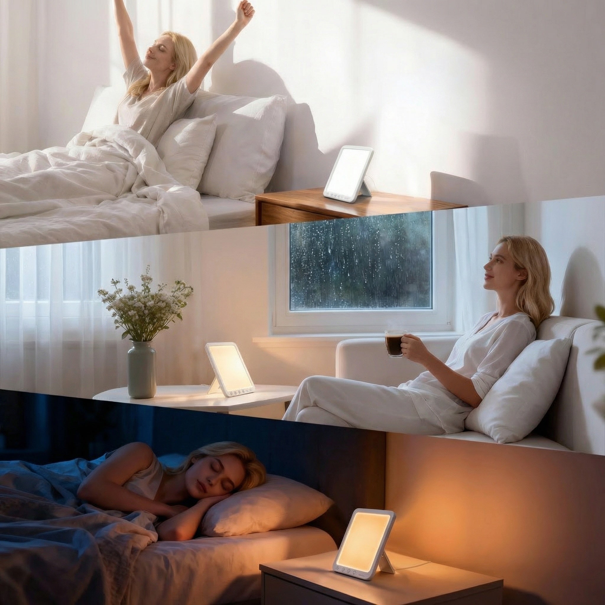 Freyza - Title: UV-Free 15,000 Lux Light Therapy Lamp – BrightLight Adjustable Color Temperature LED Sunlight Simulation (Mood & Energy Support)