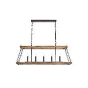 Freyza | Ilcaryra Vintage-Industrielle Holz-Pendelleuchte – Industrielles Esszimmer, Wohnzimmer