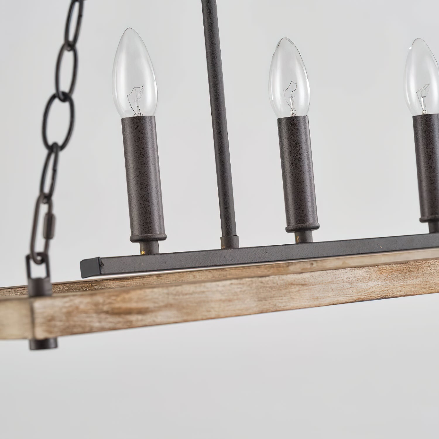 Freyza | Ilcaryra Vintage-Industrielle Holz-Pendelleuchte – Industrielles Esszimmer, Wohnzimmer