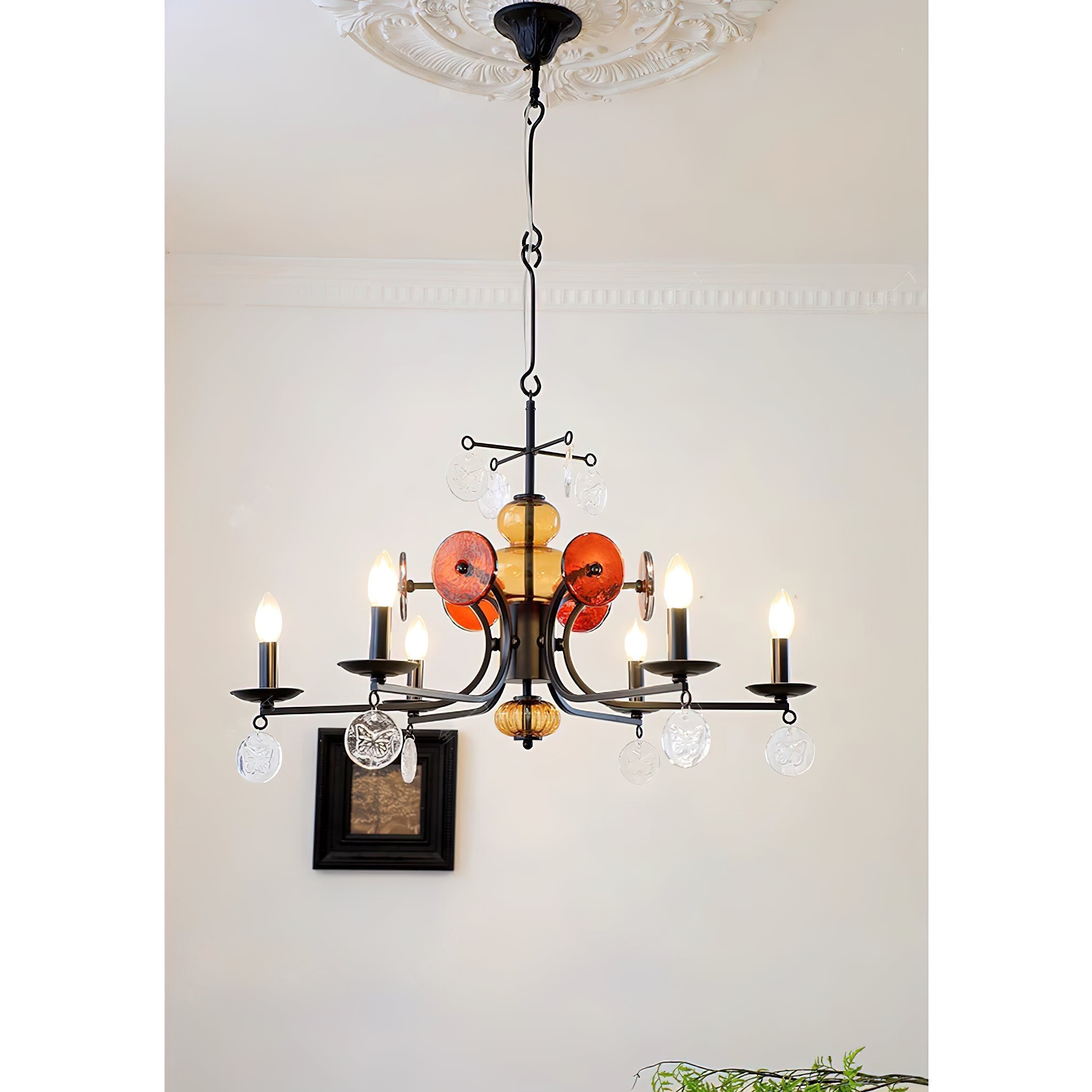 Freyza | Anorion Vintage-Industrielle Glas-Hängeleuchte – Industrielles Esszimmer, Wohnzimmer