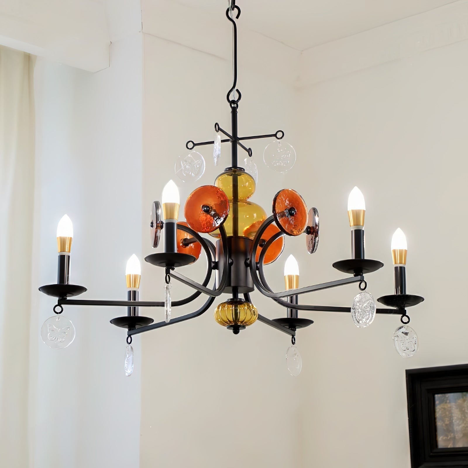 Freyza | Anorion Vintage-Industrielle Glas-Hängeleuchte – Industrielles Esszimmer, Wohnzimmer