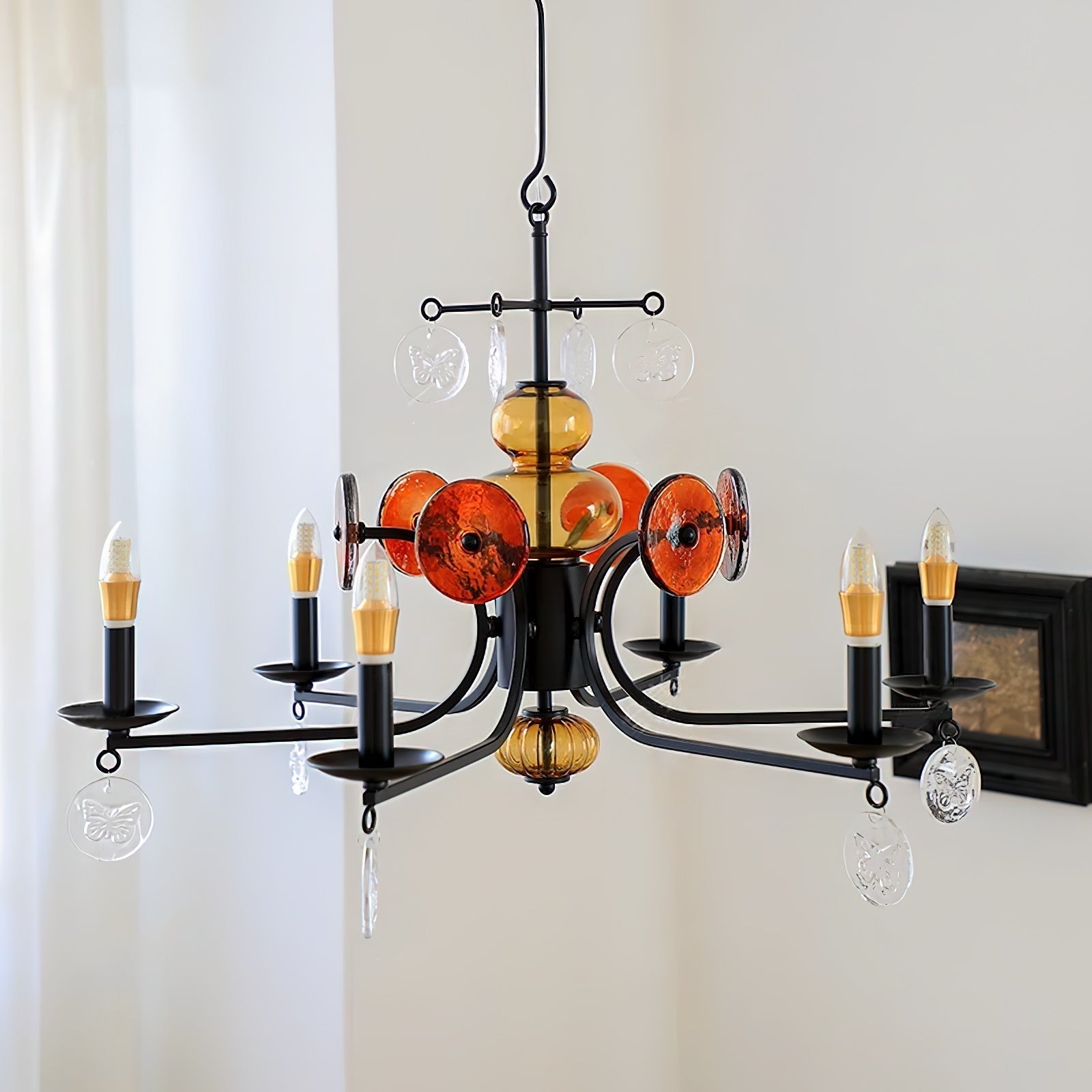 Freyza | Anorion Vintage-Industrielle Glas-Hängeleuchte – Industrielles Esszimmer, Wohnzimmer