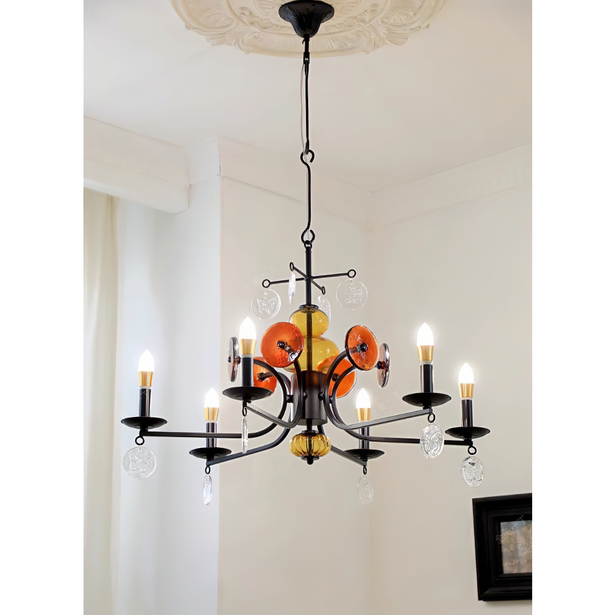Freyza | Anorion Vintage-Industrielle Glas-Hängeleuchte – Industrielles Esszimmer, Wohnzimmer