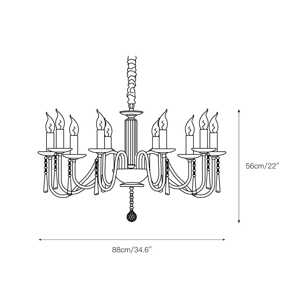 Freyza | Ilphaara Postmodern Luxury Brass Crystal Chandelier – Modern Dining Room Living Room