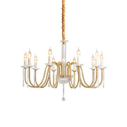 Freyza | Ilphaara Postmodern Luxury Brass Crystal Chandelier – Modern Dining Room Living Room