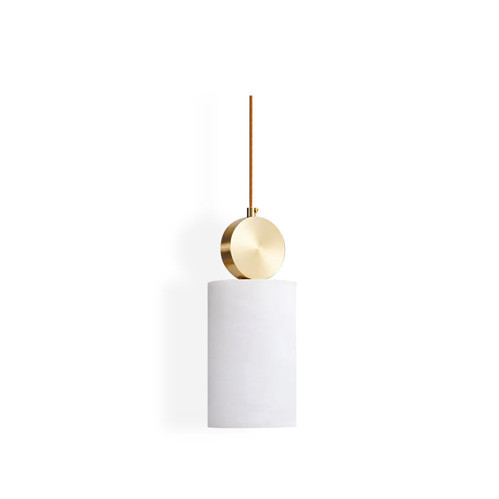 Freyza | Suspension en laiton et albâtre de style étrusque – Cuisine et salle à manger