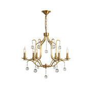 Freyza | Ulliria Postmodern Luxury Brass Crystal Chandelier – Modern Dining Room Living Room