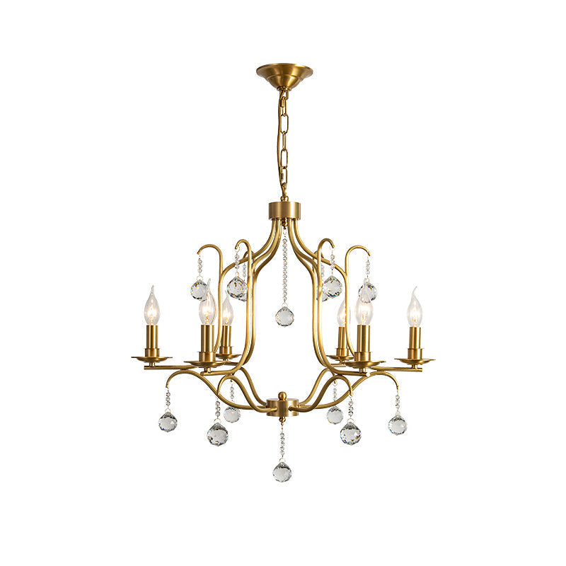 Freyza | Ulliria Postmodern Luxury Brass Crystal Chandelier – Modern Dining Room Living Room