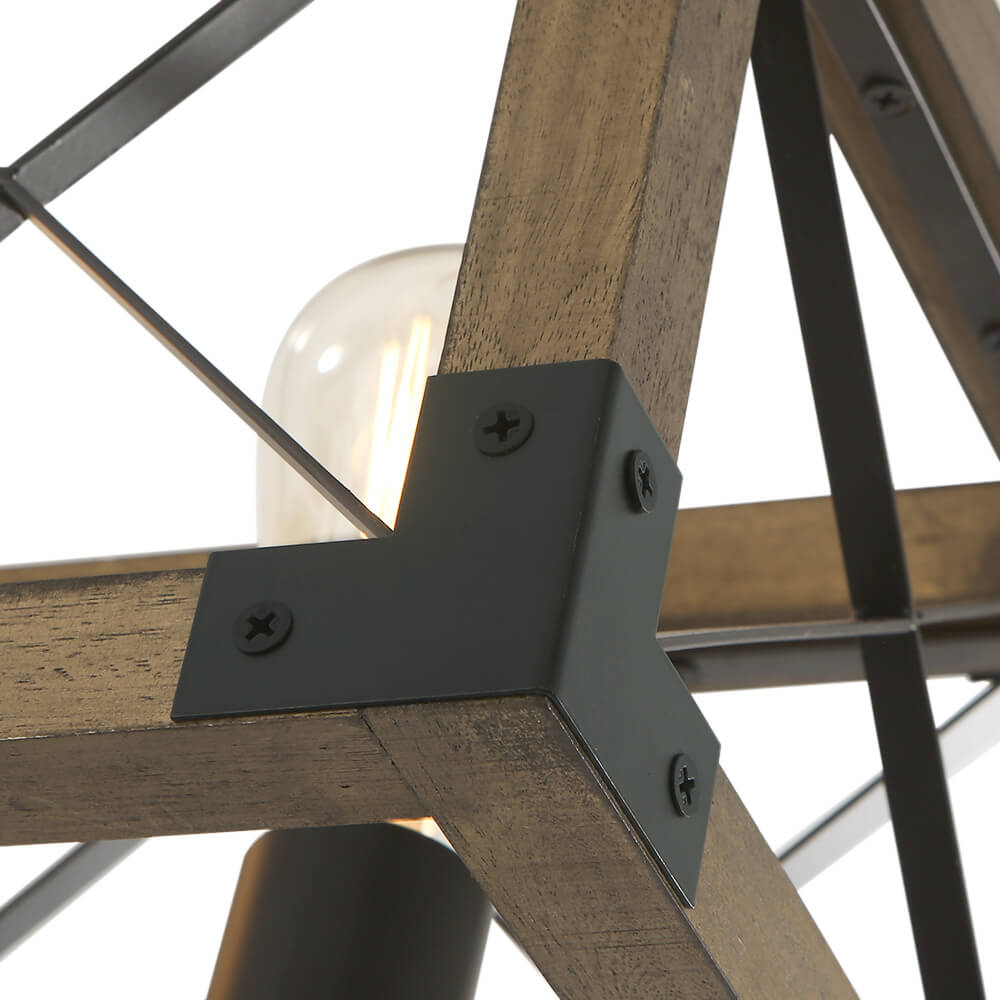 Freyza | Aurora moderner Holz-Kronleuchter – Modernes Esszimmer, Wohnzimmer