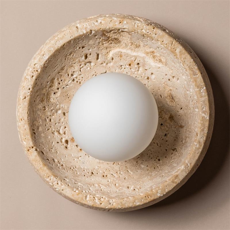 Freyza | Umirus Beige Glass Glass Wall Light – Bedroom Hallway
