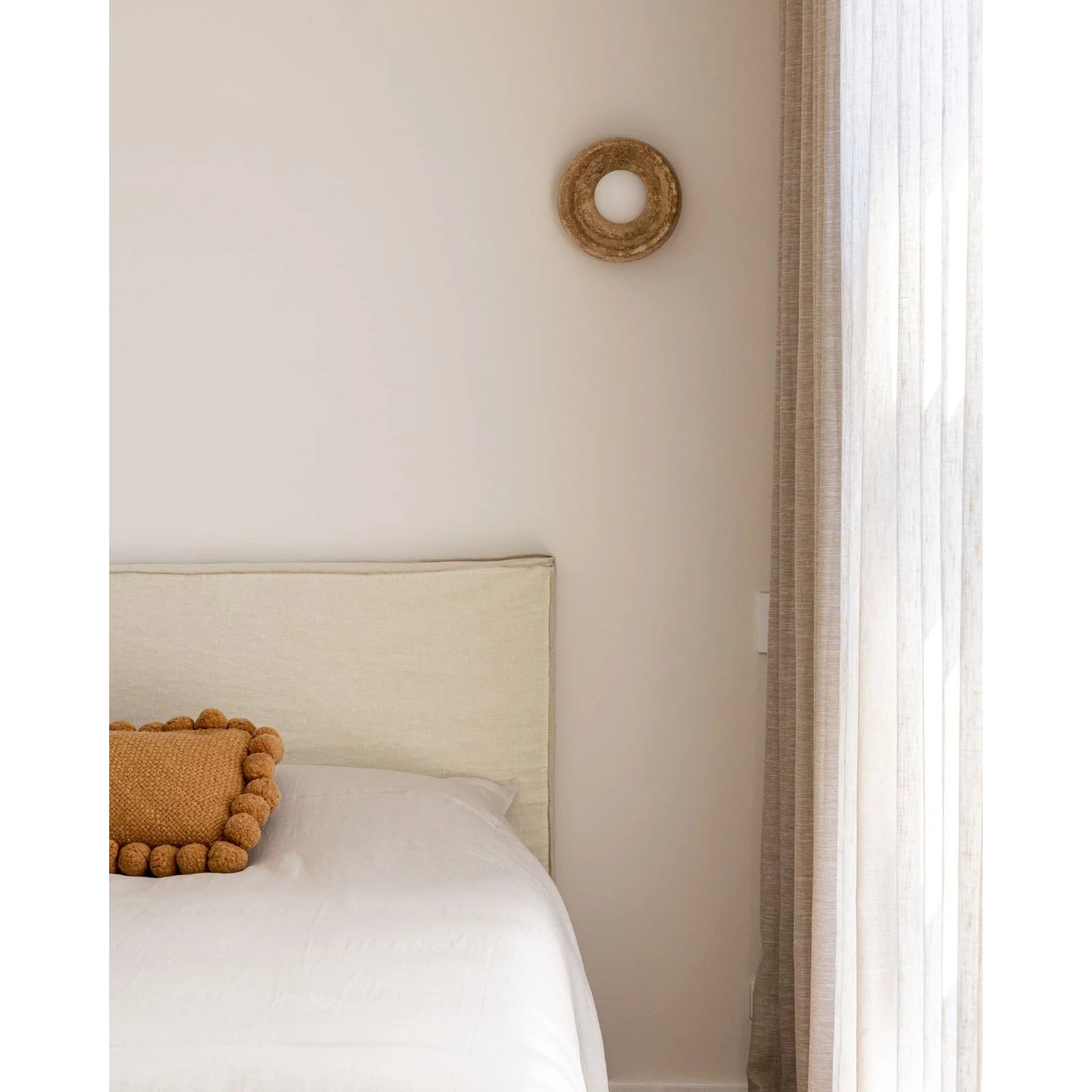 Freyza | Umirus Beige Glass Glass Wall Light – Bedroom Hallway