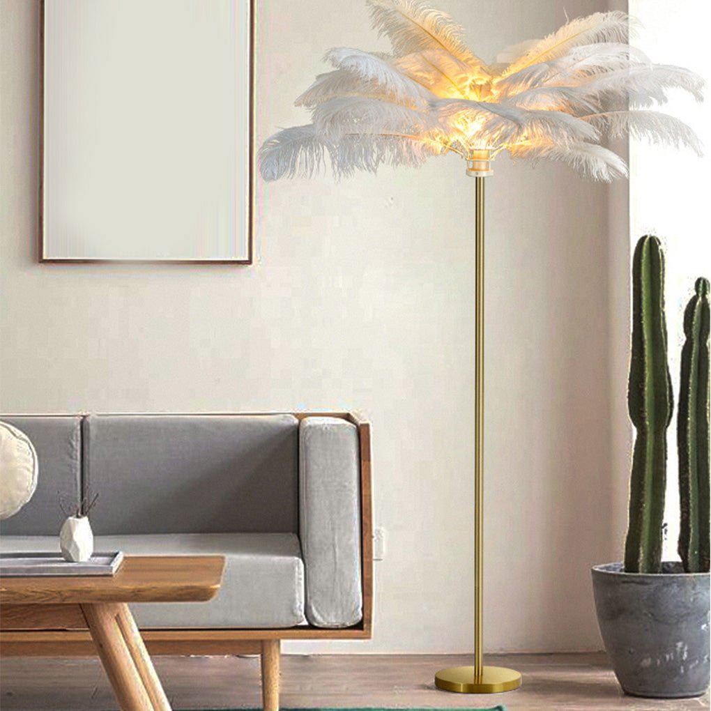 FeatherGlow | Elegant Modern Floor Lamp for Living Room Decor 0