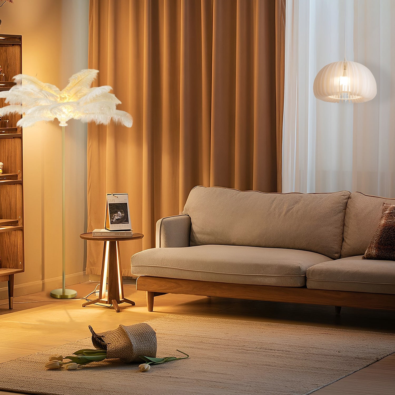 FeatherGlow | Elegant Modern Floor Lamp for Living Room Decor 4