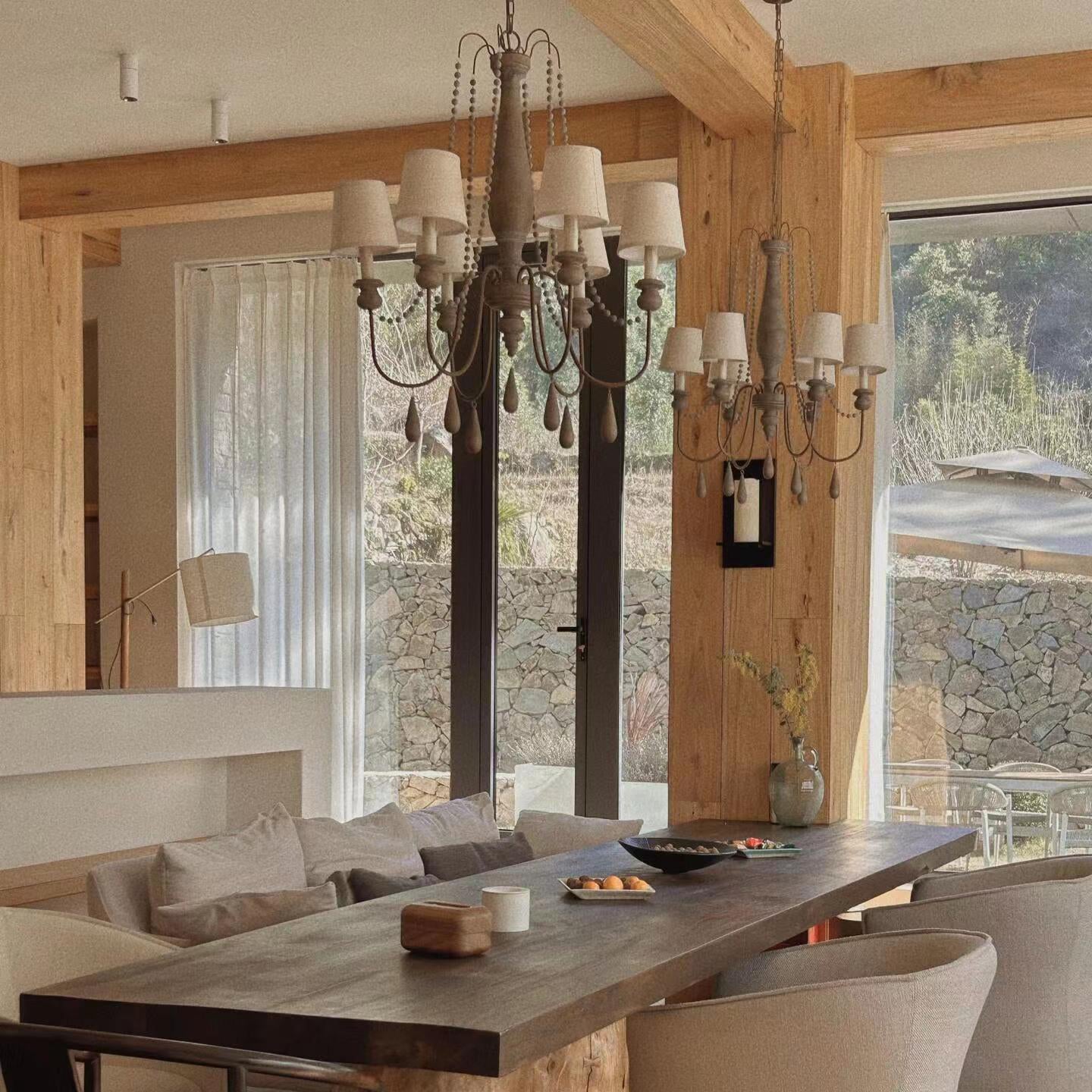 Freyza | Arshaor Postmodern Luxury Wood Chandelier – Modern Dining Room Living Room
