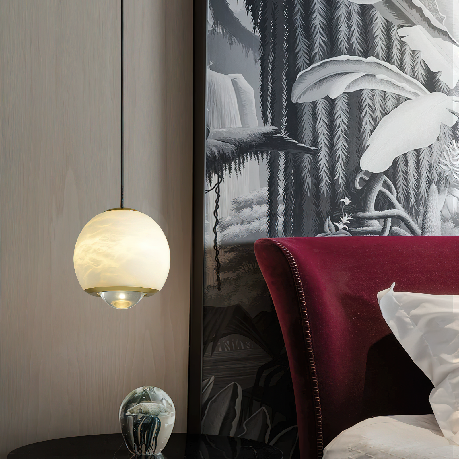 Suspension Freyza | Zephaan Moonlight Alabaster pour cuisine et salle à manger