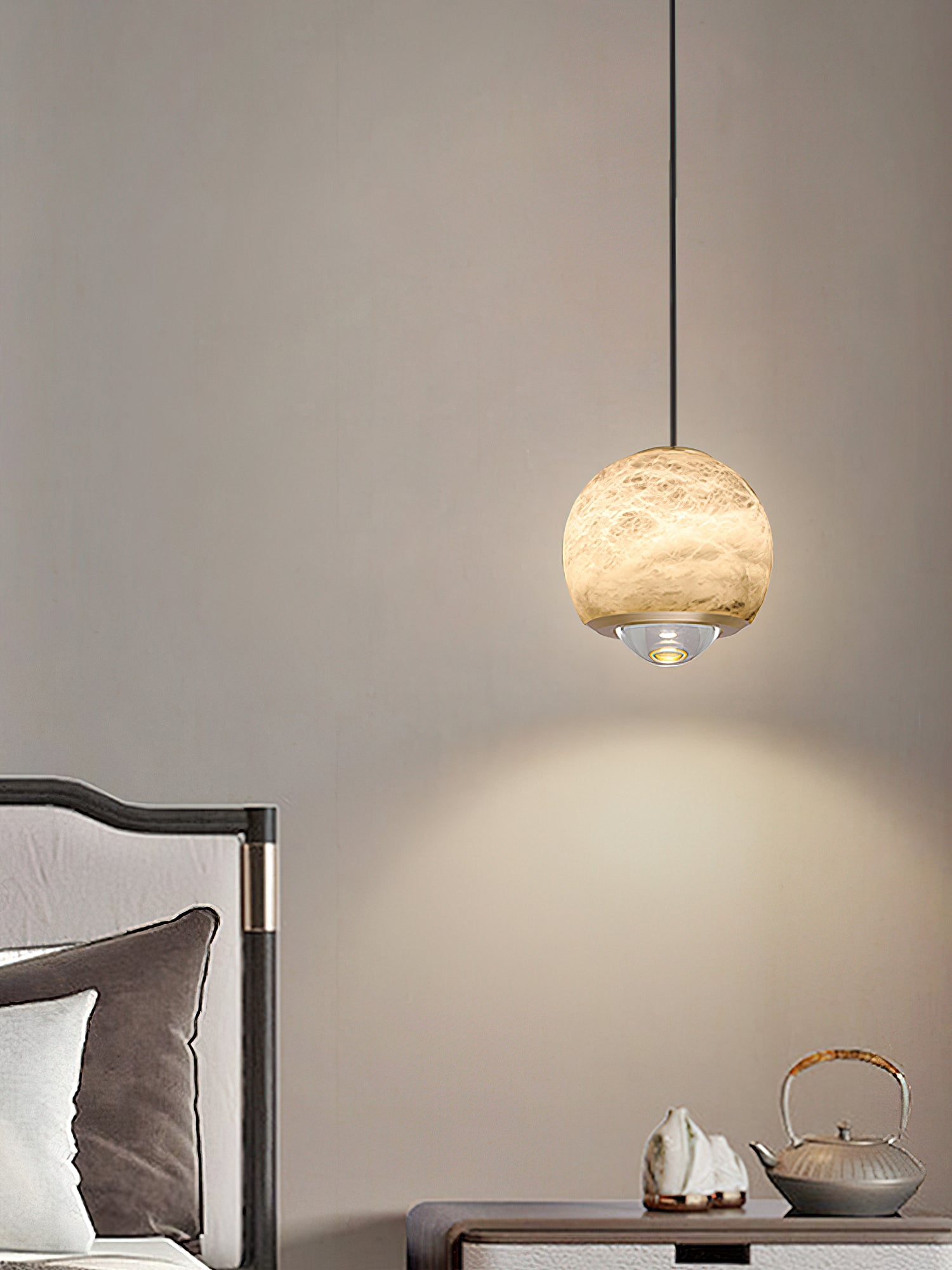 Suspension Freyza | Zephaan Moonlight Alabaster pour cuisine et salle à manger