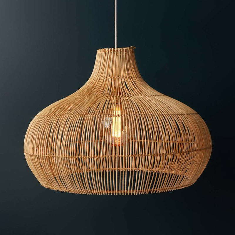Freyza | Elsilira Elegance Natural Rattan Pendant Light – Kitchen Dining Room